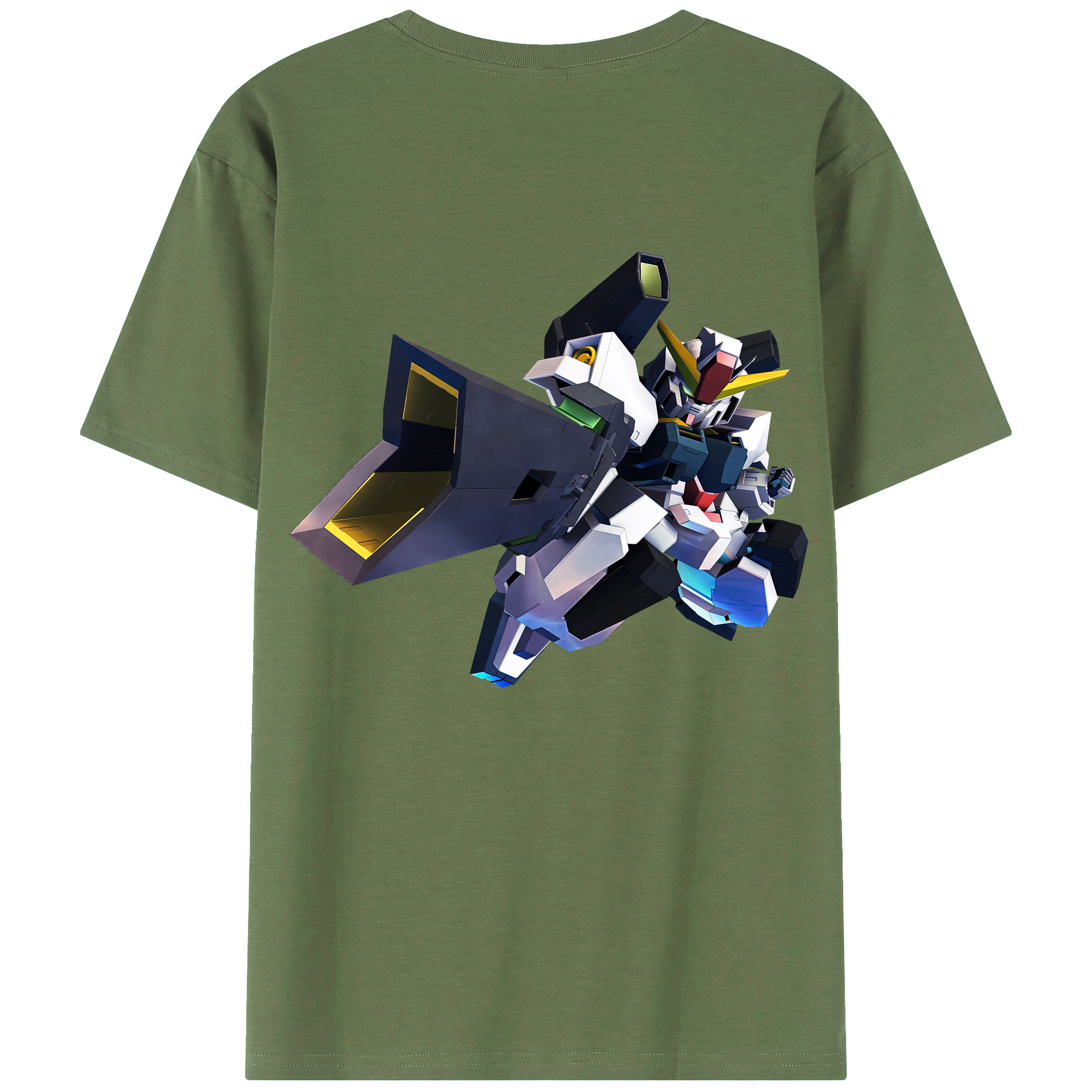 （画像用） 機動戦士ガンダム Mobile Suit Gundam 綿100％ メンズ半袖Tシャツ（バックプリント） 通気性